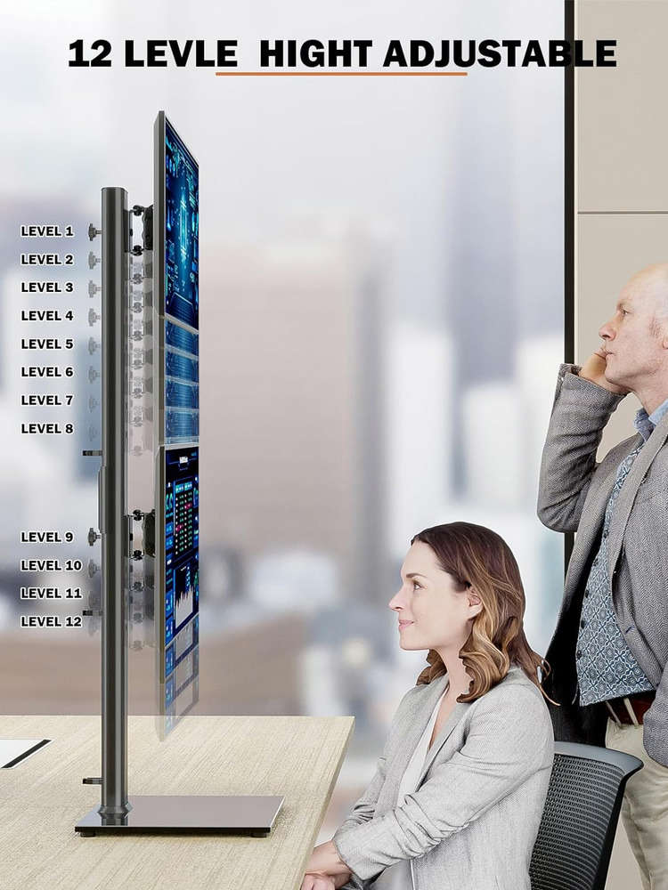 Vertical Dual Monitor Stand - Optimize Your Workspace