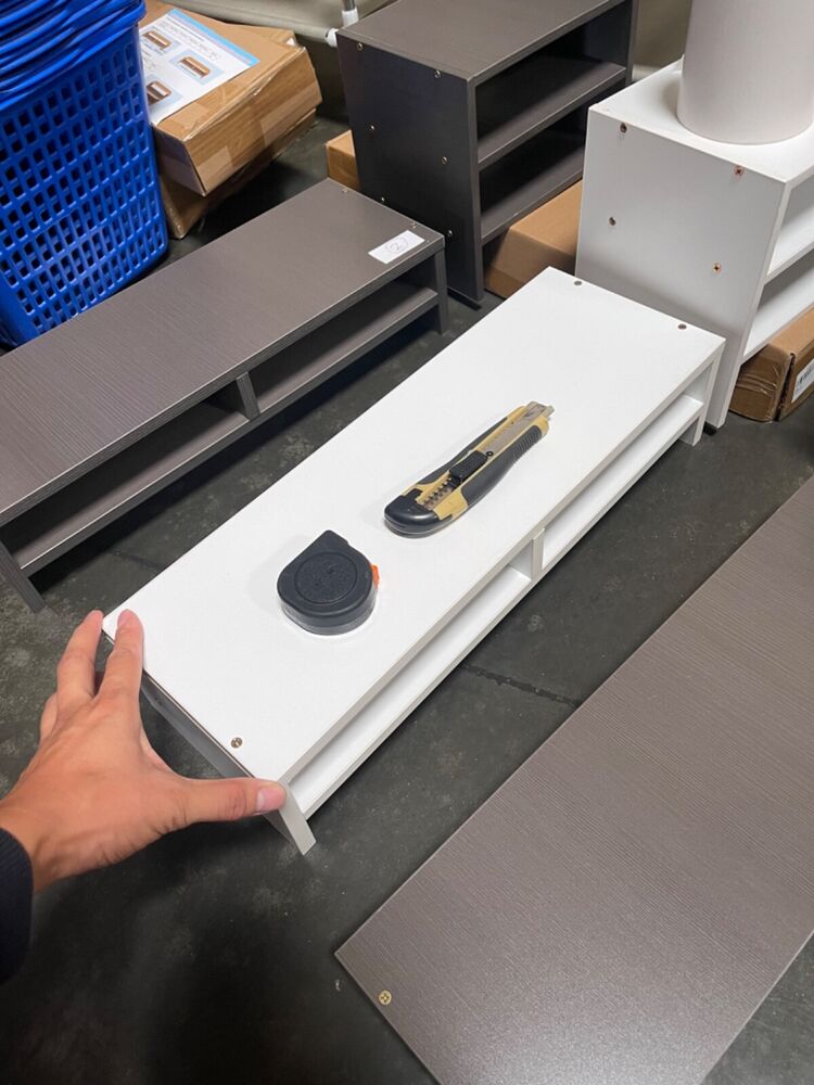 Dual-Tier Monitor Stand with Cable Management