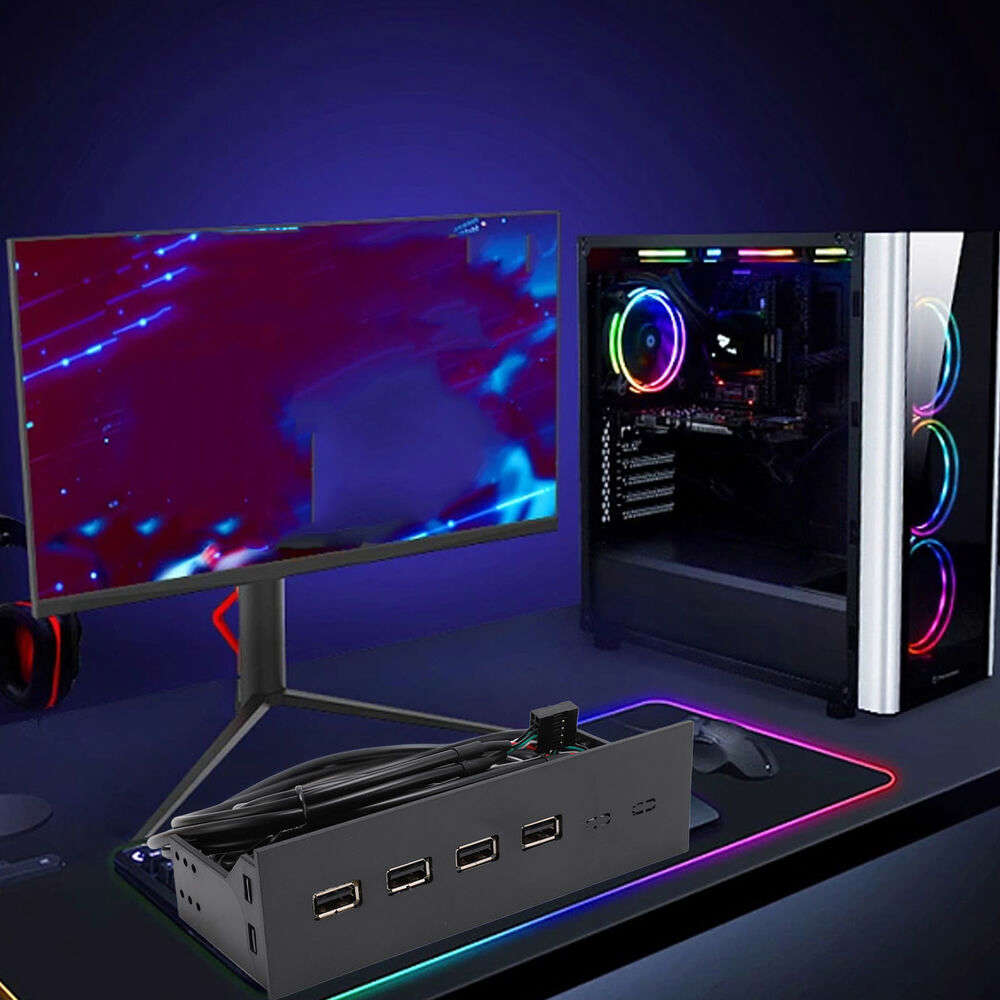 4-Port USB 3.0 Front Panel Hub with Optical Drive - High-Speed Connectivity