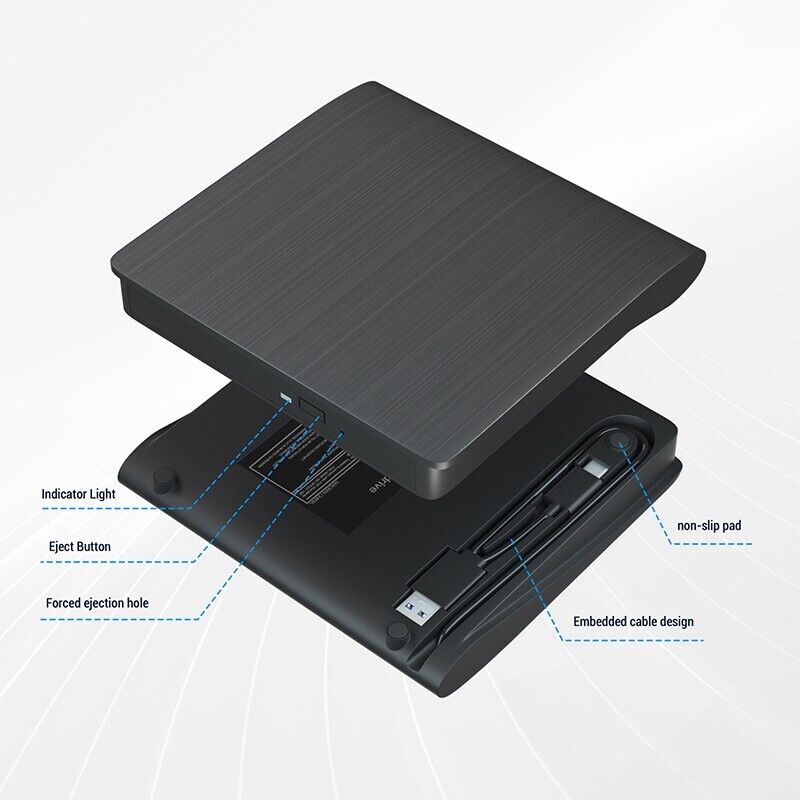 High-Speed USB 3.0 External Blu-ray Drive with Burning Capability