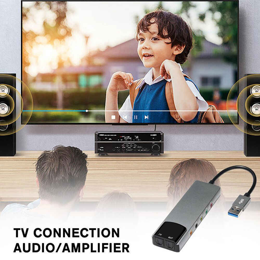 Enhanced Audio Experience with Portable 5.1 Channel USB Sound Card