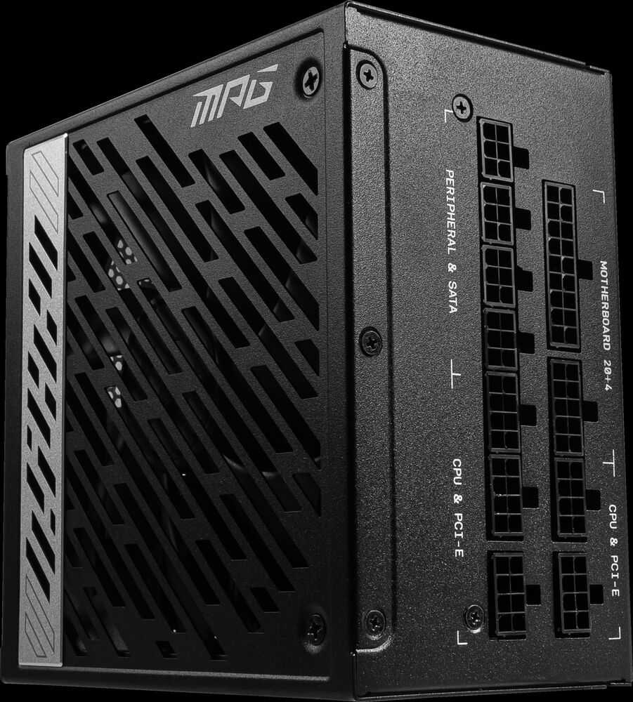 MSI MPG A1000G PCIE 5 Power Supply - 1000W ATX 80 Plus Gold