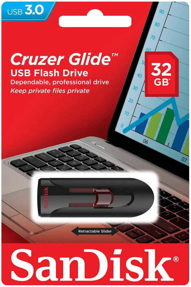 SanDisk Cruzer Glide USB 3.0 Flash Drive - Fast, Reliable Storage