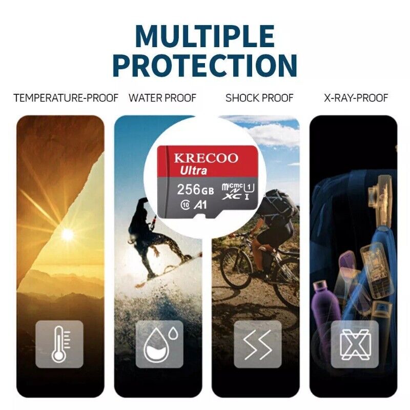 High-Capacity Micro SD Cards with Adapter - 32GB to 512GB