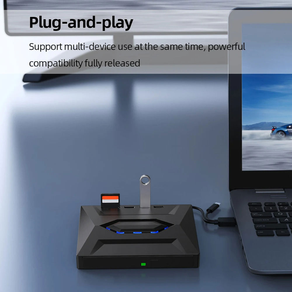 Ultra-Fast USB 3.0 External CD/DVD Drive for Enhanced Multimedia