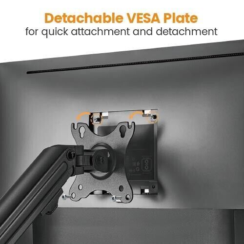 Spring-Assisted LCD Monitor Stand Mount Bracket, 17-32 Inch