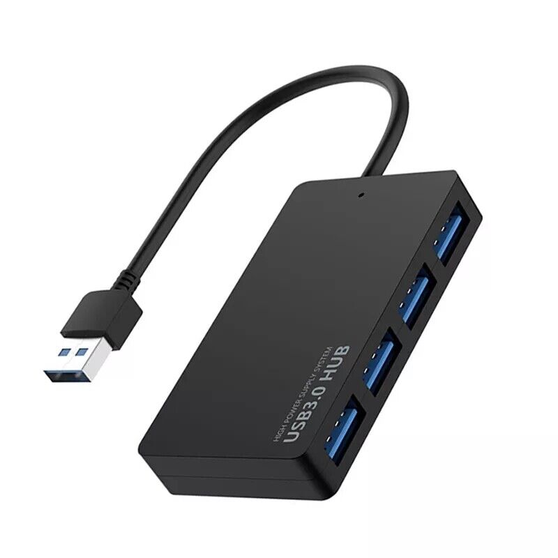 Enhanced Connectivity 4-Port USB 3.0 Hub with Power Adapter