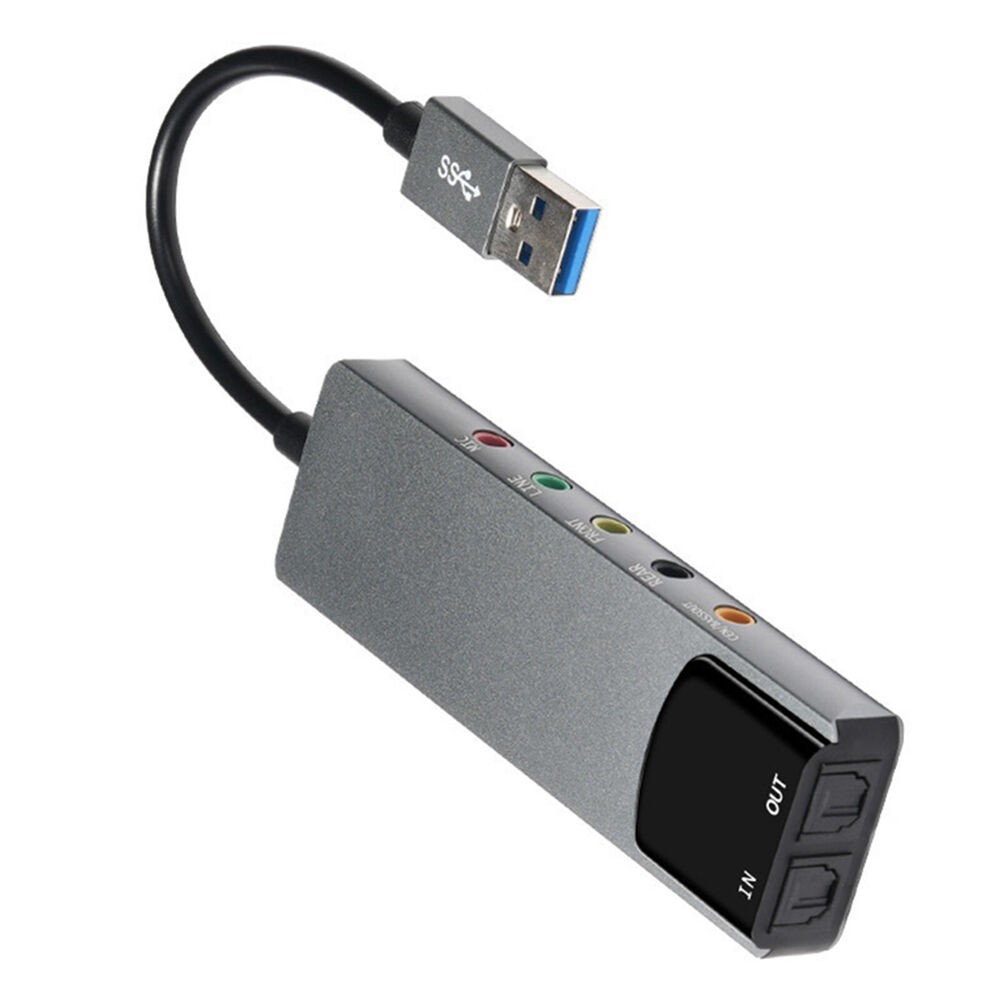 Enhanced Audio Experience with Portable 5.1 Channel USB Sound Card