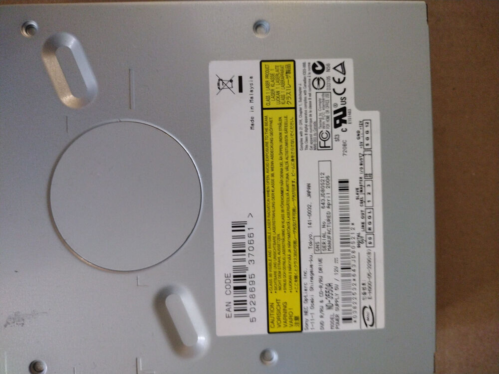 Retro Silver NEC ND-3550A DVD R/RW CD-R/RW Optical IDE Drive