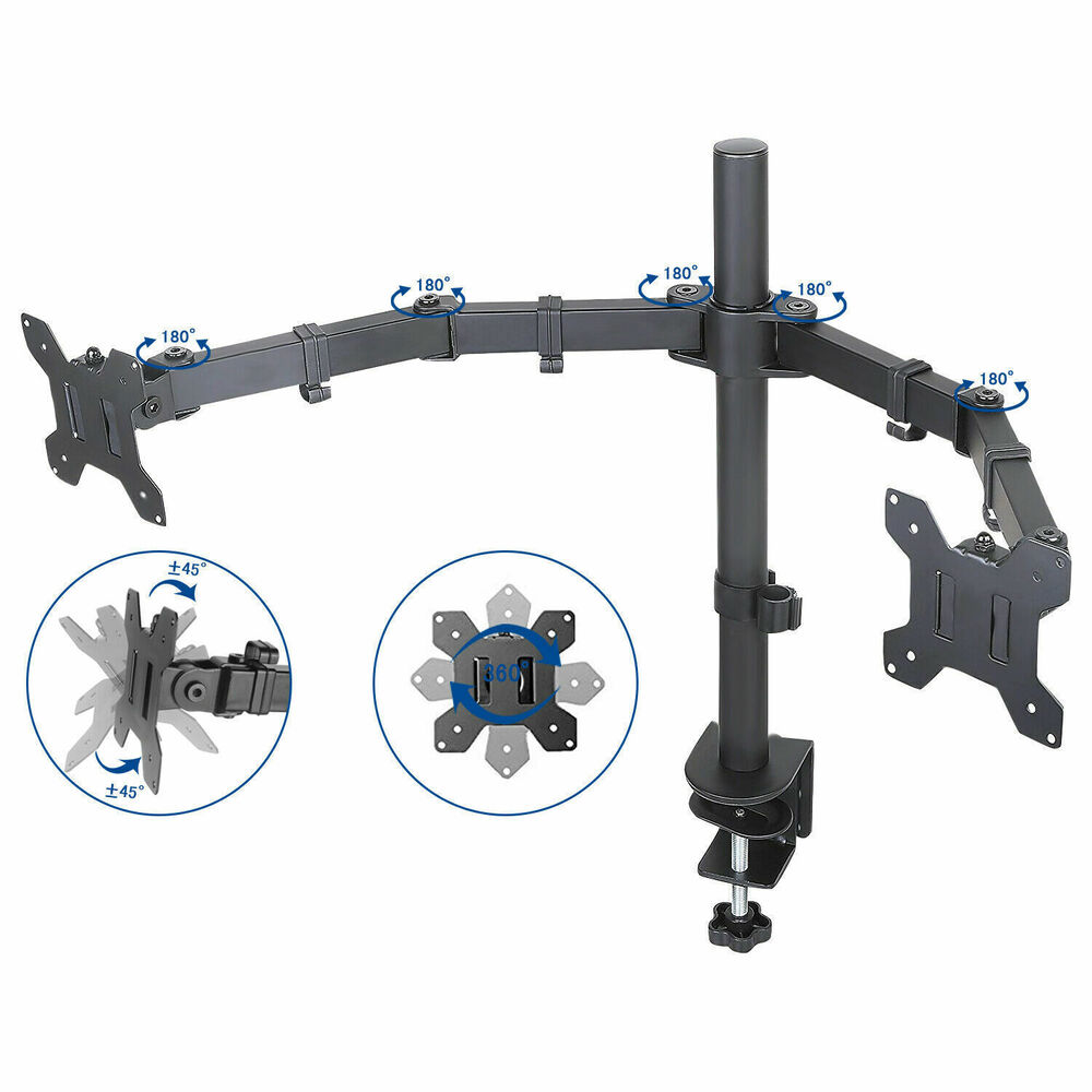 Dual LCD Monitor Desk Mount Stand - Premium Ergonomic Solution