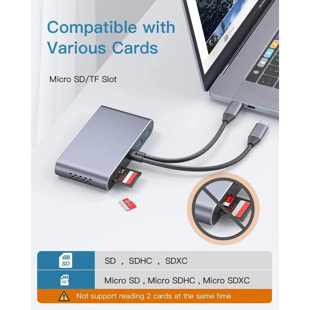 8-in-2 USB C Hub with Advanced Connectivity