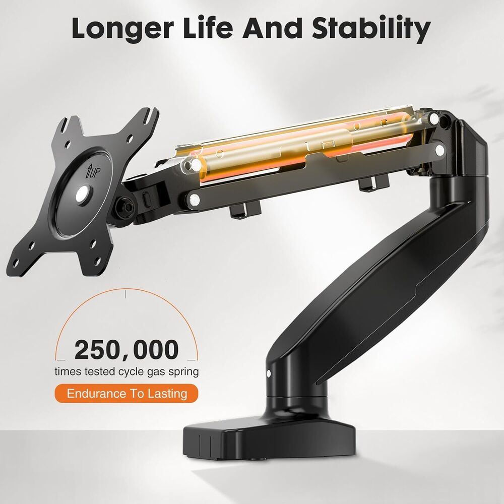 Ergonomic Single Monitor Desk Mount for Enhanced Workspace Comfort
