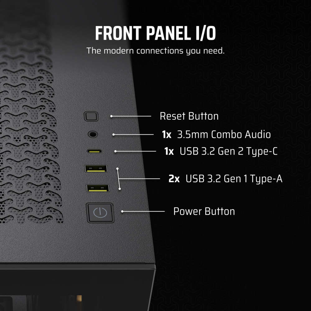 CORSAIR 3500X RGB ATX Mid-Tower Gaming PC Case - Sleek & Powerful