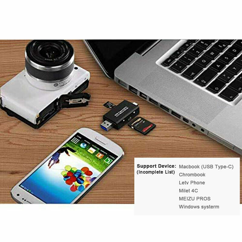 High-Speed USB 3.0 Type C Micro SD Card Reader with OTG