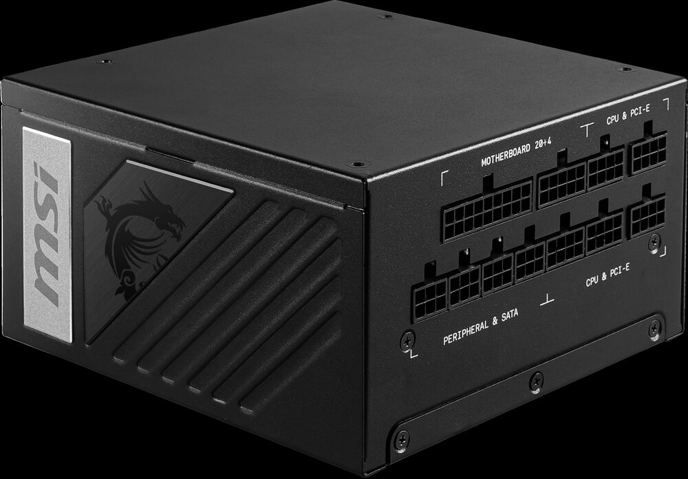 MSI MPG A1000G PCIE 5 Power Supply - 1000W ATX 80 Plus Gold