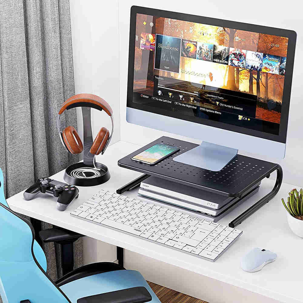 Enhanced Ergonomics with Vented Monitor Stand Riser