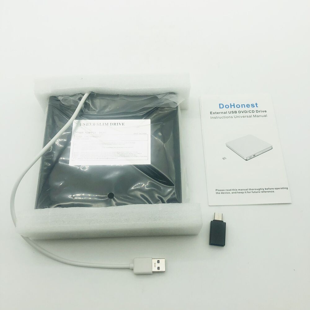 DoHonest - High-Speed USB 3.0 External CD/DVD Drive with 4 Ports