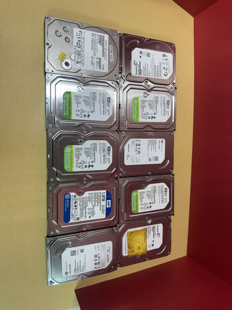 10x 1TB 3.5" SATA HDDs - Mixed Brands, Desktop Hard Drives
