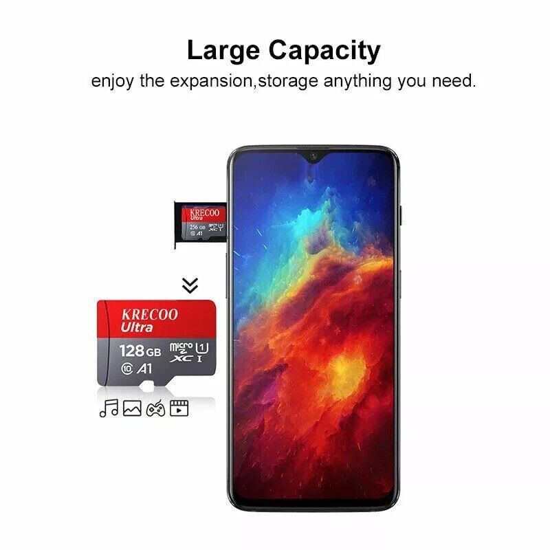 High-Capacity Micro SD Cards with Adapter - 32GB to 512GB