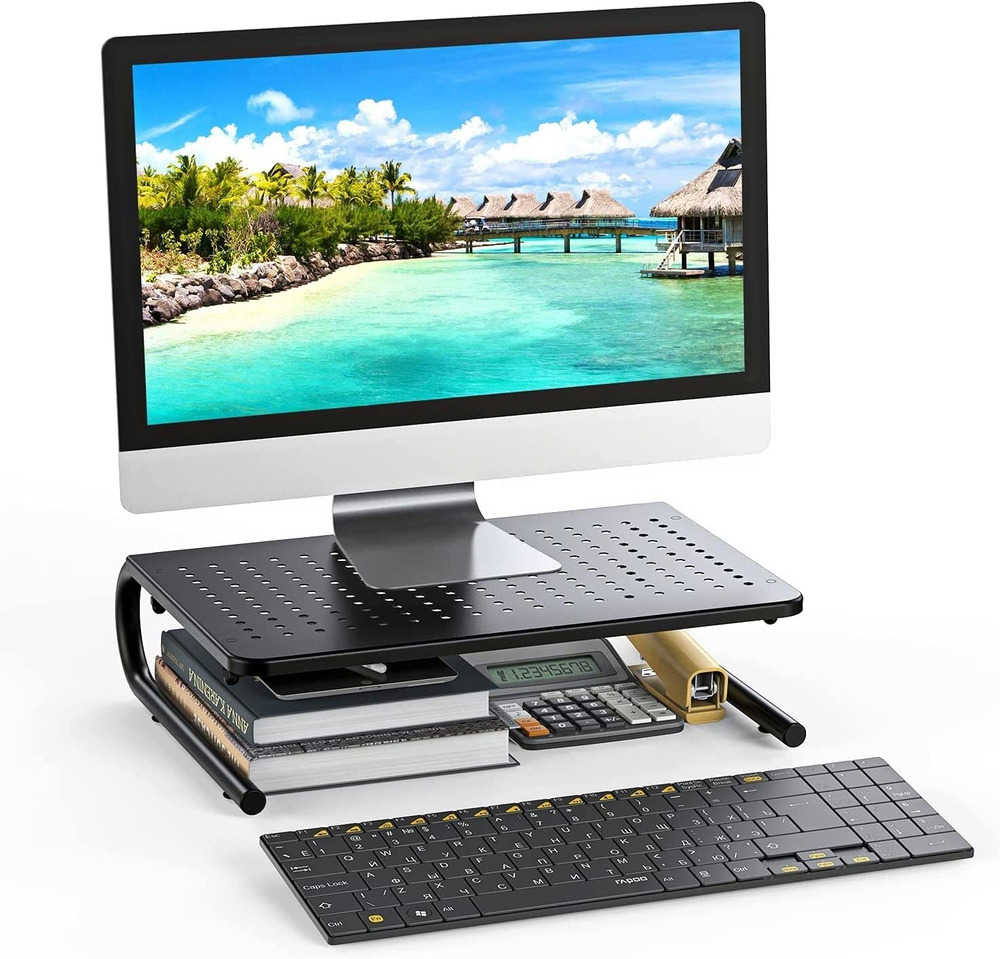 Enhanced Ergonomics with Vented Monitor Stand Riser