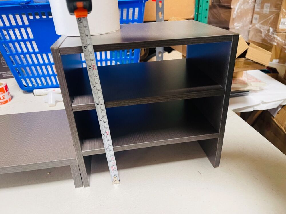 Dual-Tier Monitor Stand with Cable Management