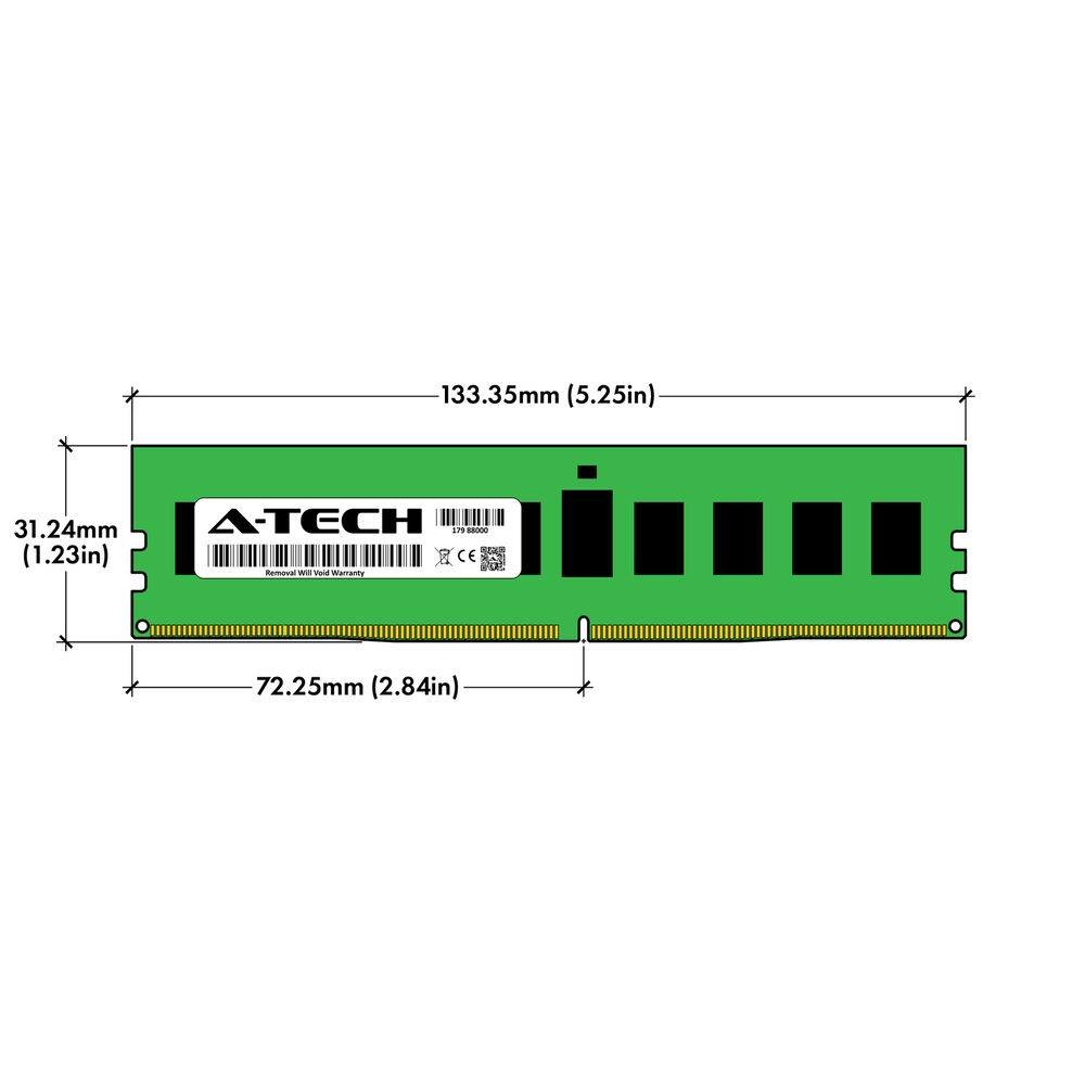 A-Tech 128GB (8x16GB) DDR4 3200 ECC REG RDIMM Server Memory RAM