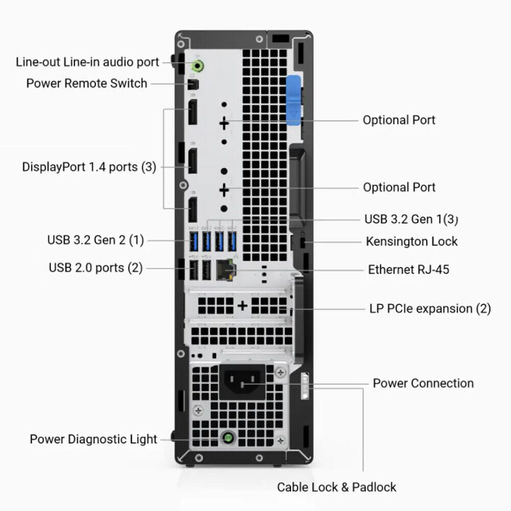 Dell Optiplex 7000 SFF Workstation - Intel 12-Core i7, 64GB RAM, 4TB HDD + 1TB SSD