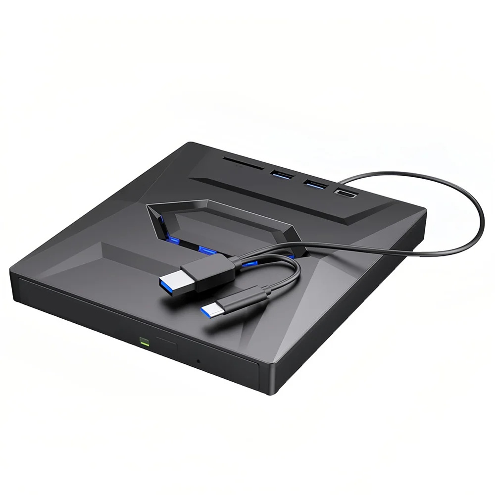 Ultra-Fast USB 3.0 External CD/DVD Drive for Enhanced Multimedia