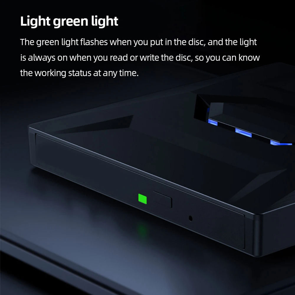 Ultra-Fast USB 3.0 External CD/DVD Drive for Enhanced Multimedia