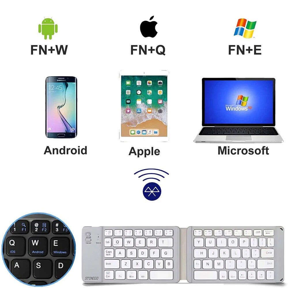 Ultra-Slim & Foldable Bluetooth Keyboard