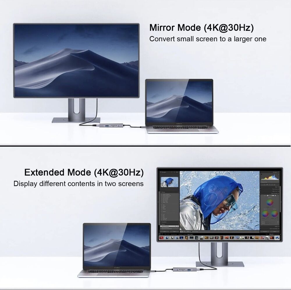 QGeeM 7-in-1 USB C Hub with 4K HDMI and 100W Power Delivery
