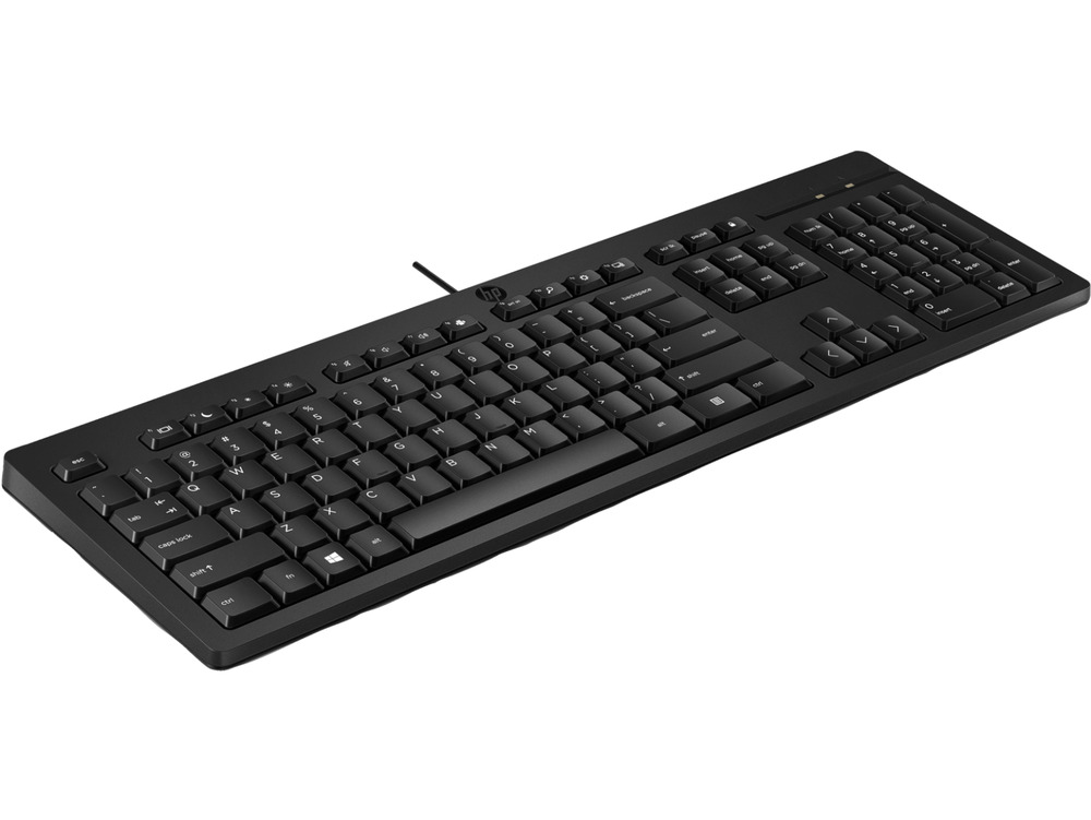 HP 125 Wired Keyboard US - Black, Durable & Spill-Resistant