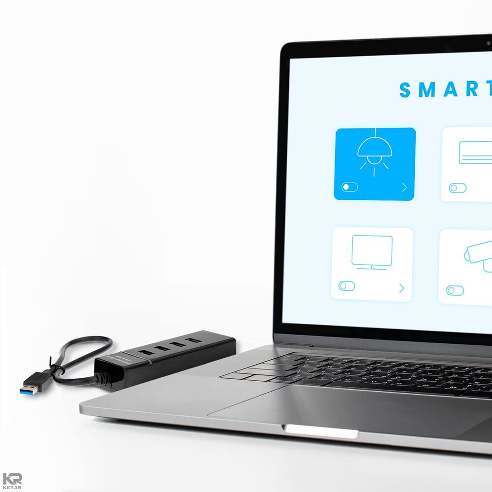 4-Port High-Speed USB 3.0 Hub for Enhanced Connectivity