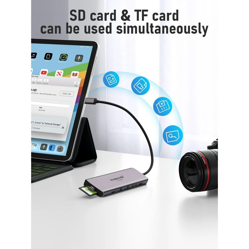 7-in-1 USB-C Hub with HDMI, USB 3.0, and 100W PD for Enhanced MacBook Connectivity