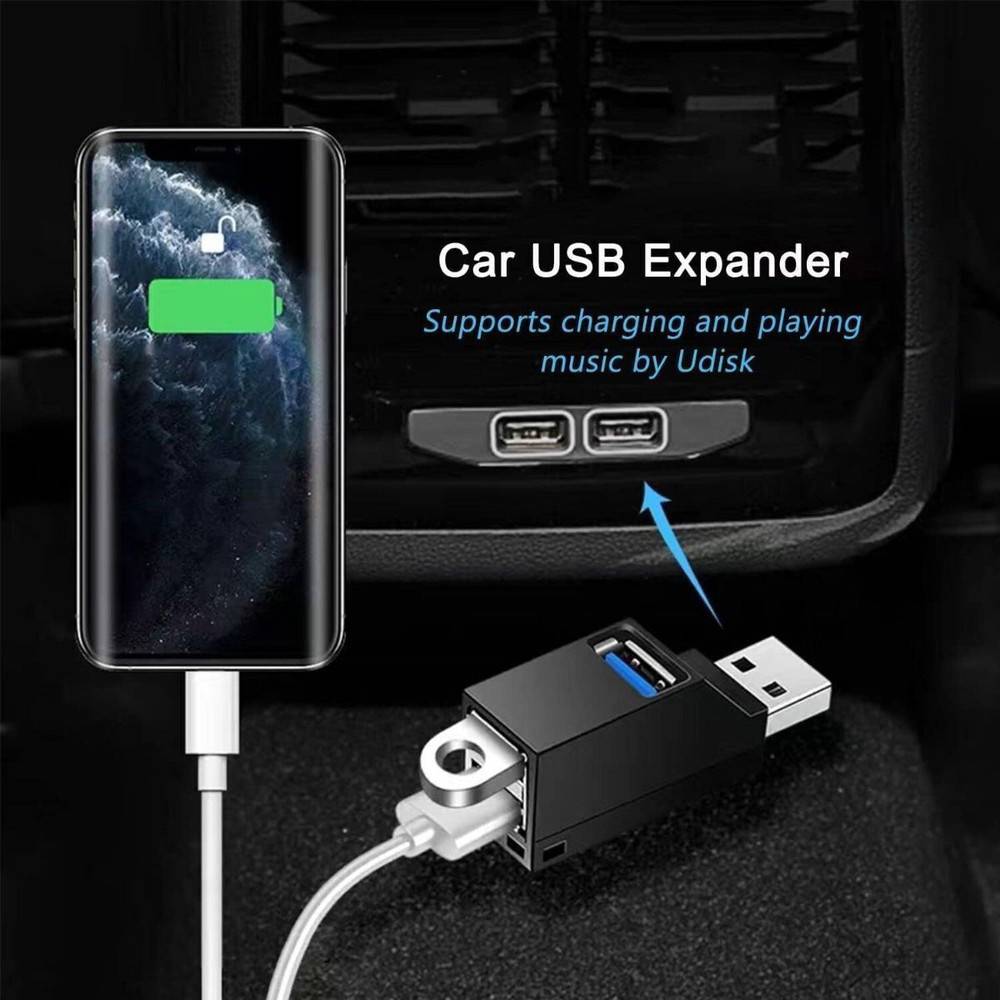 3-Port USB 3.0 Hub for High-Speed Connectivity | Compatible with Windows & Mac