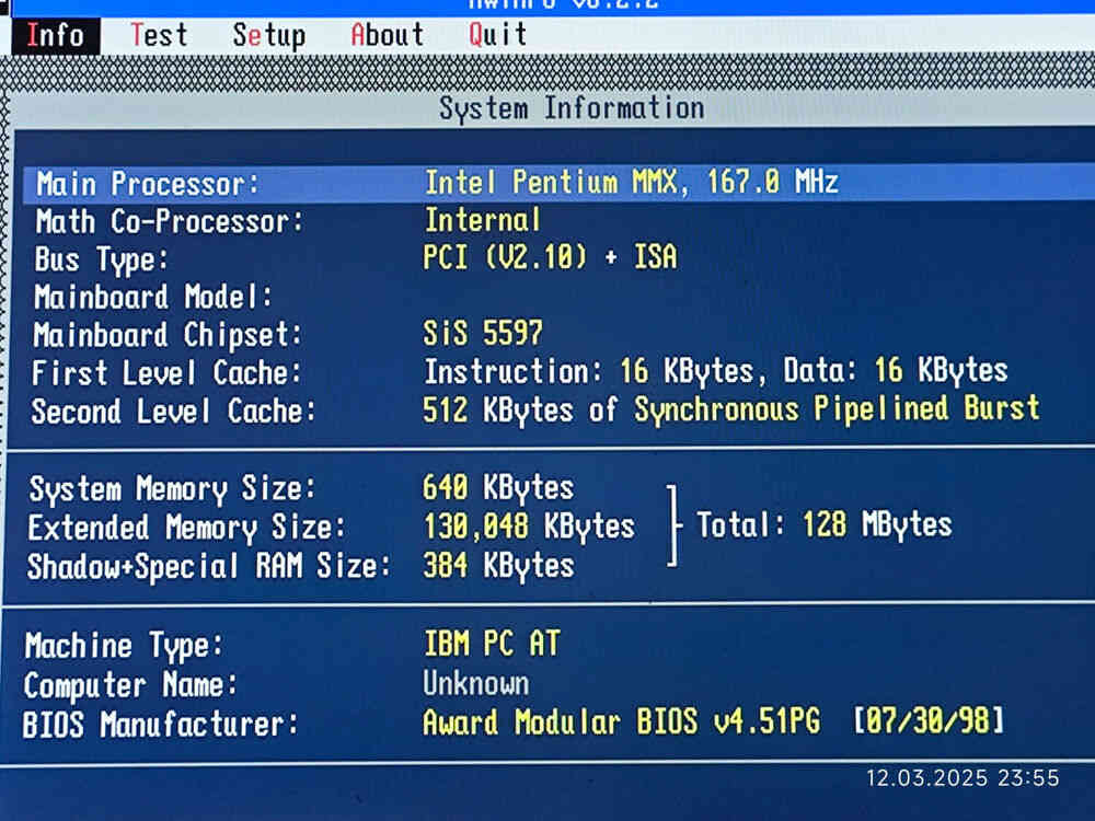 Vintage Gigabyte GA-586STX2 Motherboard Kit with CPU and RAM
