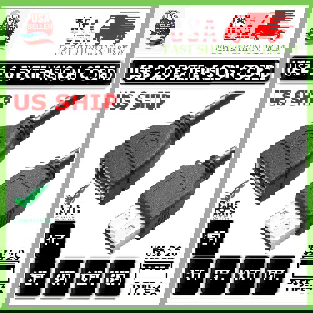 Enhanced Connectivity USB 2.0 Extension Cable