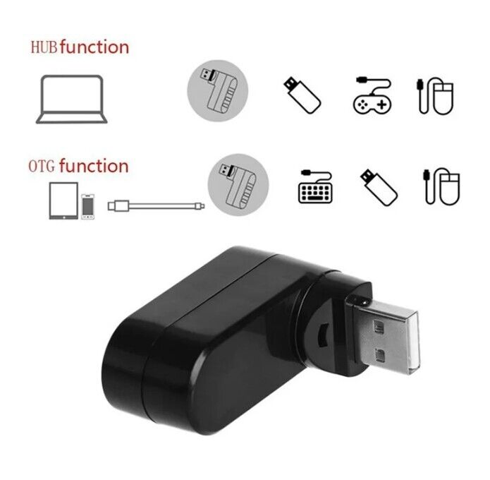 3 Port USB 3.0 Hub Splitter - Boost Connectivity for Multiple Devices