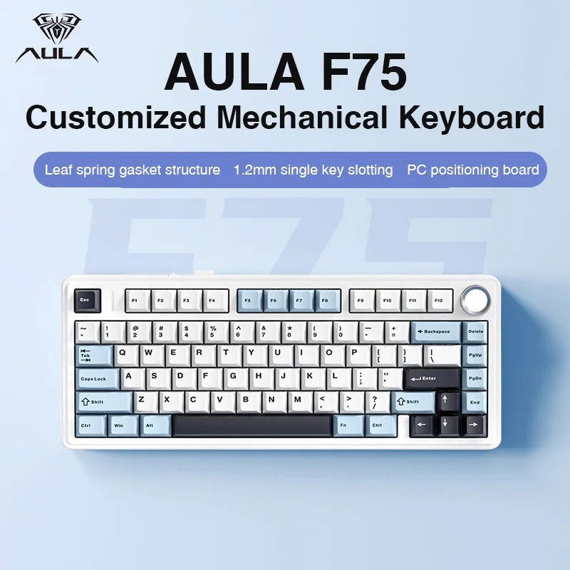 AULA F75 2.4G/Bluetooth/Wired Gaming Mechanical Keyboard