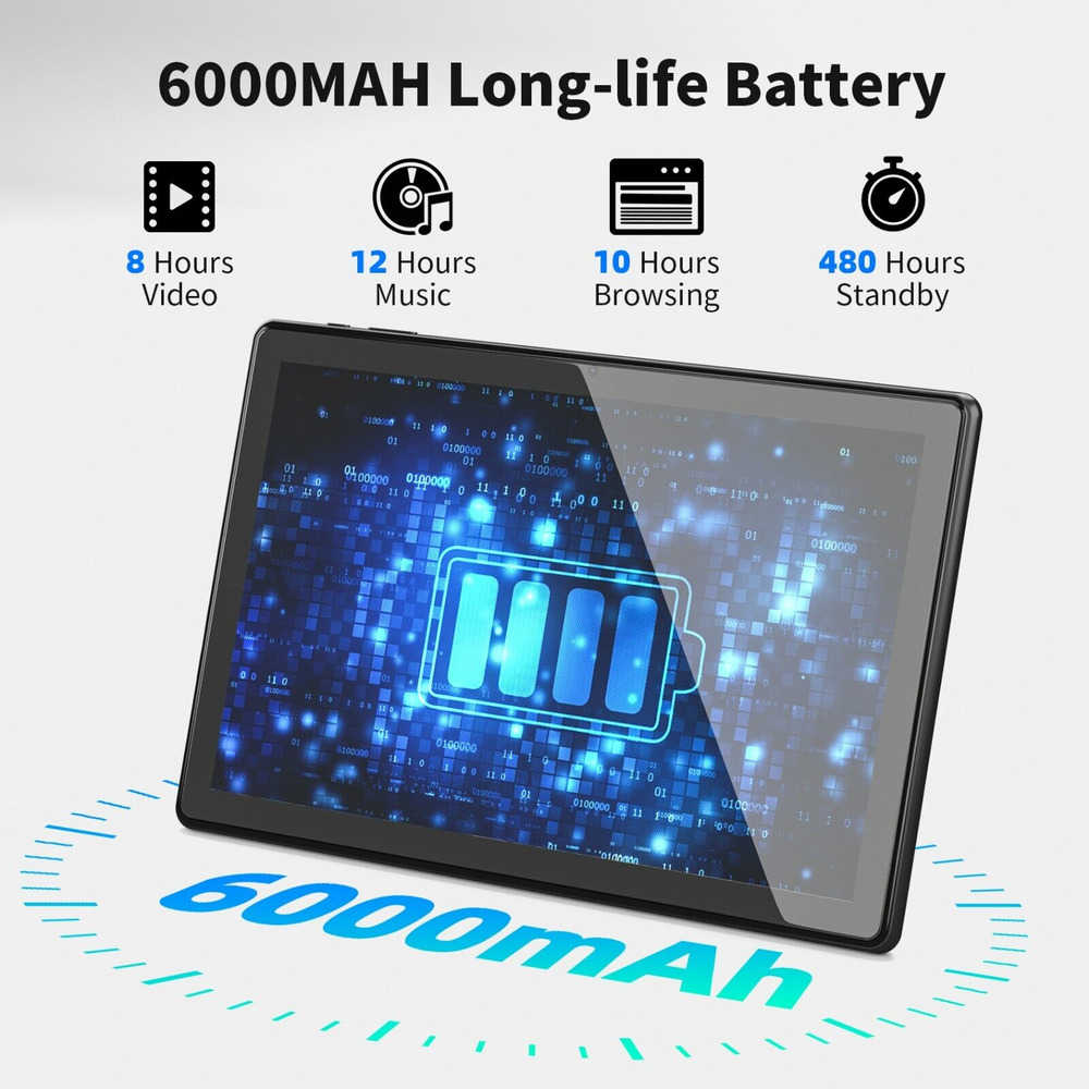 SGIN 10.1" Android 13 Tablet with 4GB RAM, 64GB Storage