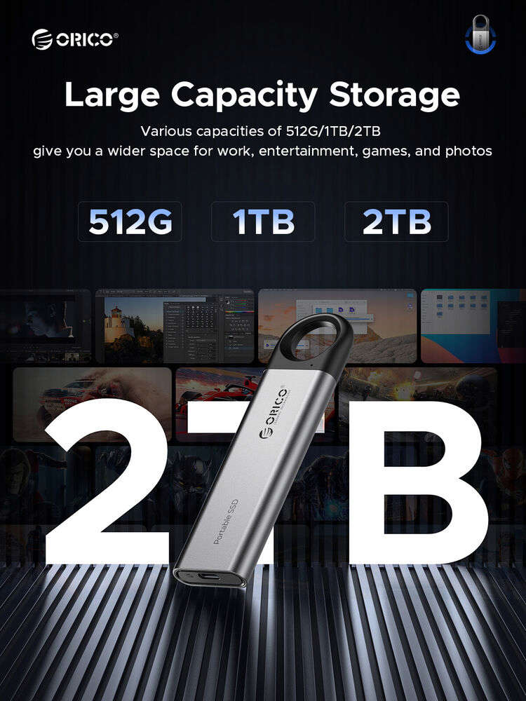 ORICO 1TB External SSD - Ultra-Fast 10Gbps USB 3.2 Gen2 Portable Drive