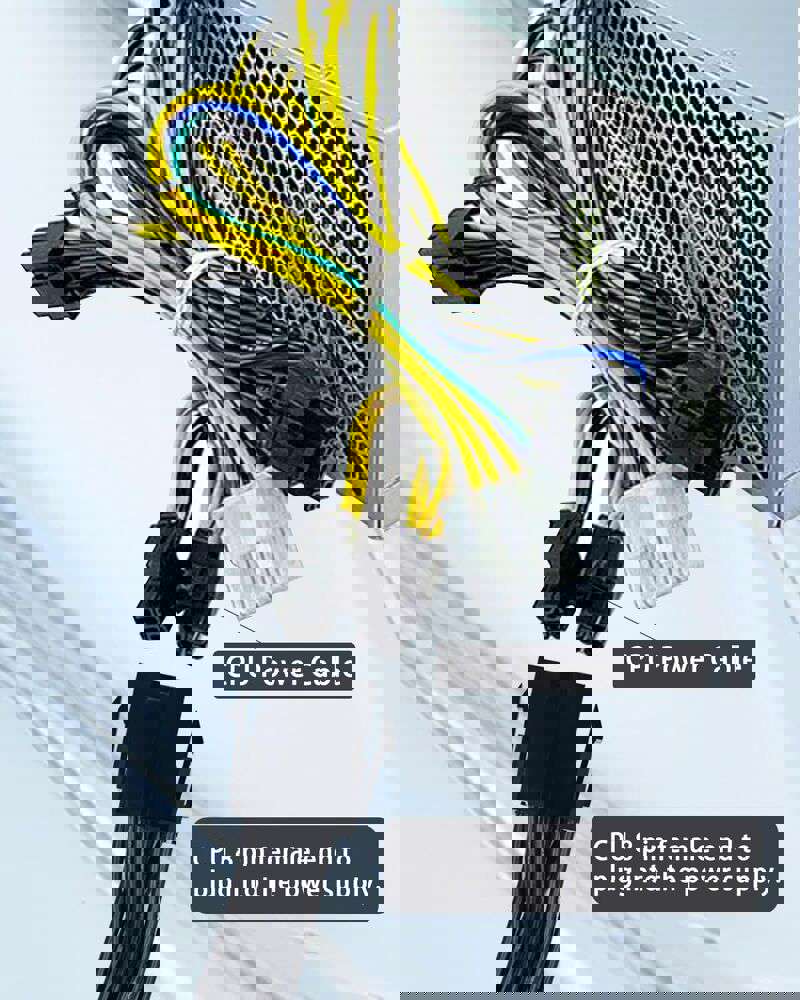 2-Pack CPU 8 Pin Extension Cables for Enhanced Power Connectivity