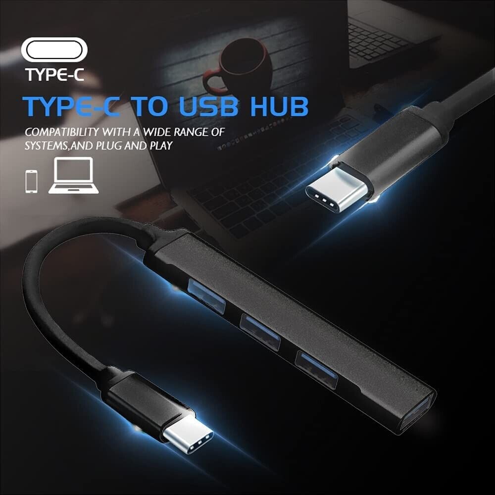 4-Port USB-C Hub Adapter for Enhanced Connectivity