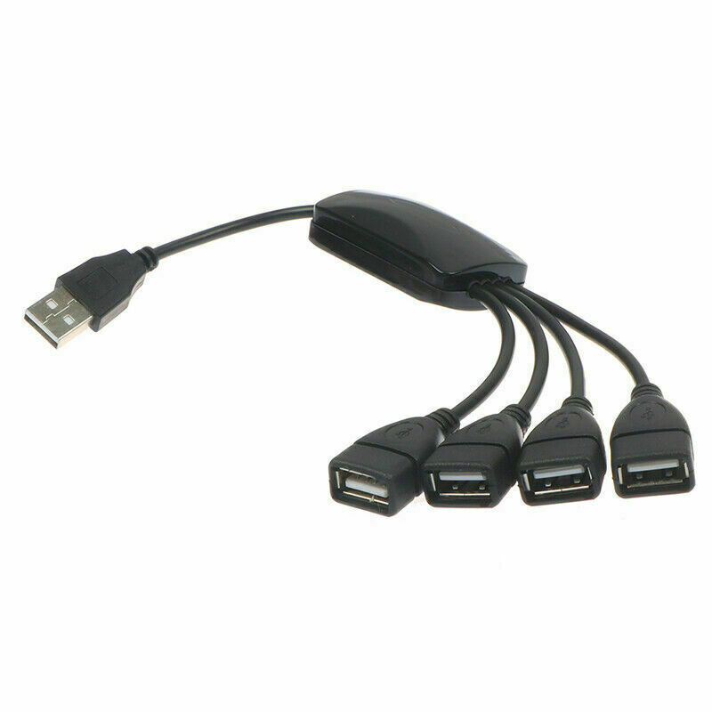 4 Port USB 2.0 High-Speed Hub with Stylish Octopus Splitter