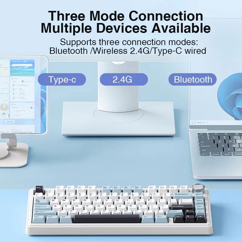 AULA F75 2.4G/Bluetooth/Wired Gaming Mechanical Keyboard