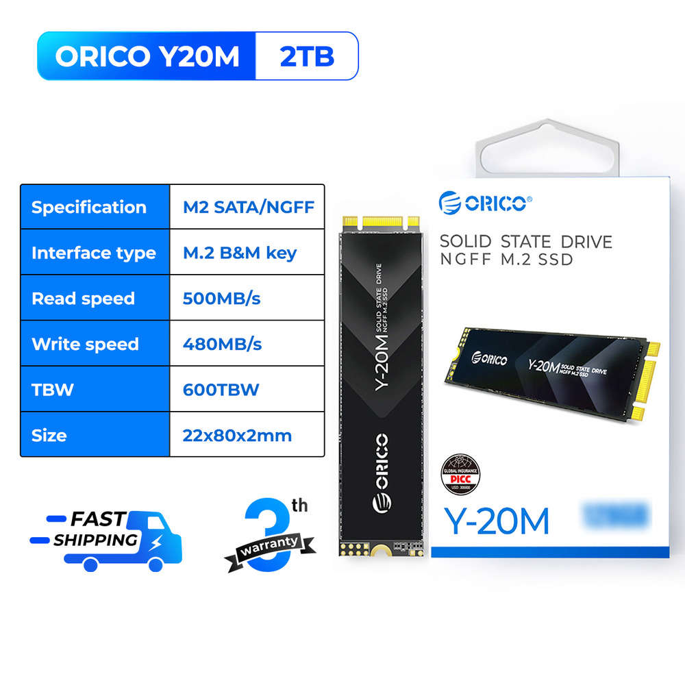 ORICO 2TB M.2 2280 SATA SSD NGFF High-Speed Internal SSD