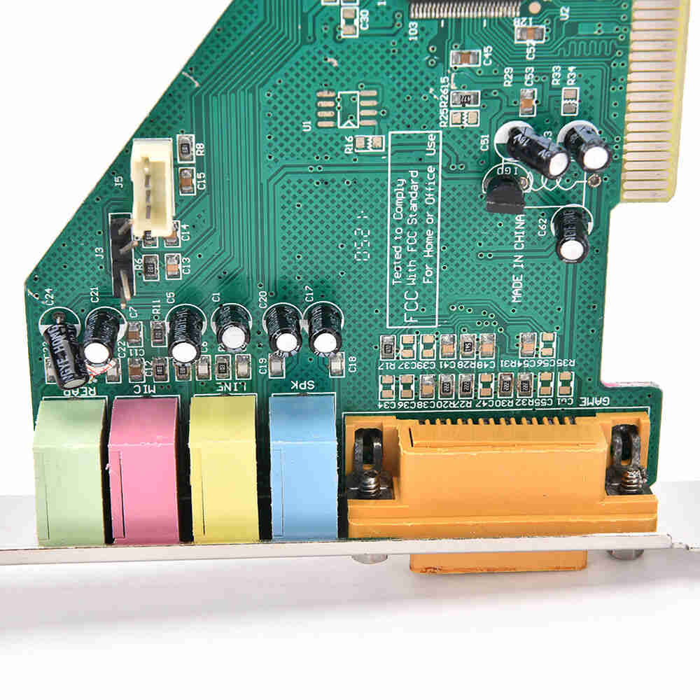 4 Channel 5.1 Surround Sound Card with 3D Audio and MIDI for Enhanced PC Audio