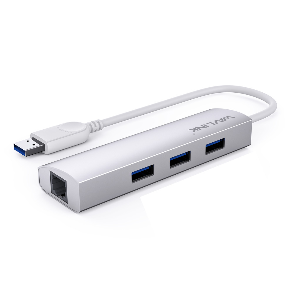 Ultra-Fast USB 3.0 Gigabit Ethernet Adapter with 3-Port Hub