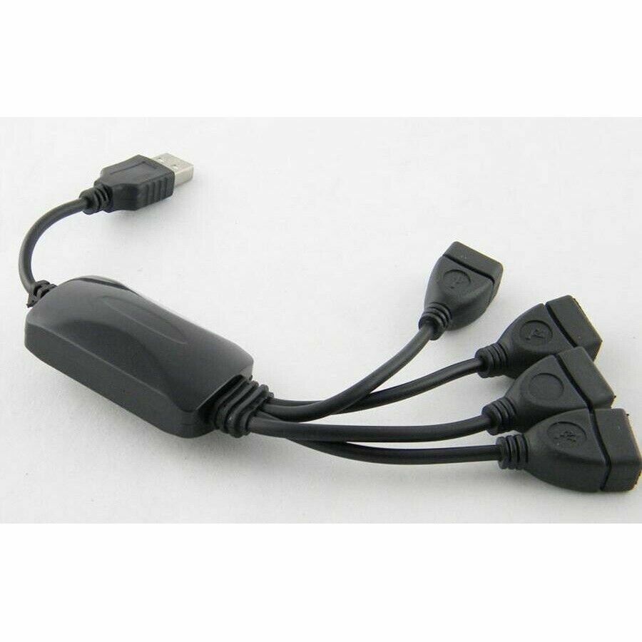 4 Port USB 2.0 High-Speed Hub with Stylish Octopus Splitter