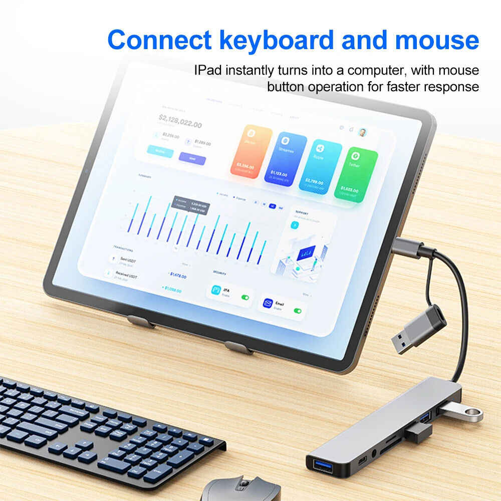 7/8-Port USB C Hub with 5Gbps Speed for Enhanced Connectivity